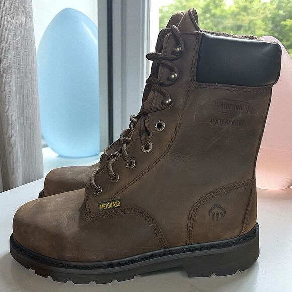 Wolverine McKay W05680 Steel Toe Work Boots Size 8 Waterproof MetGuard NEW - Picture 1 of 7